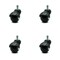 Service Caster 2 Inch Gloss Black Hooded Grip Ring Ball Casters, 4PK SCC-GR01S20-POS-GB-716-4 - alternate 1